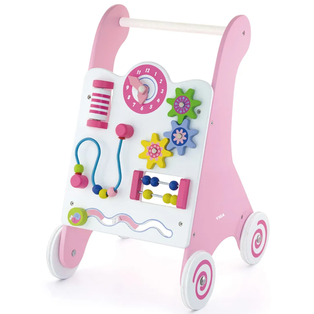 Chariot de marche rose