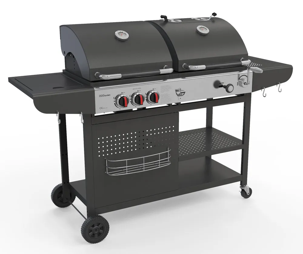 Barbecue combinÃ© gaz et charbon de bois DELAWARE