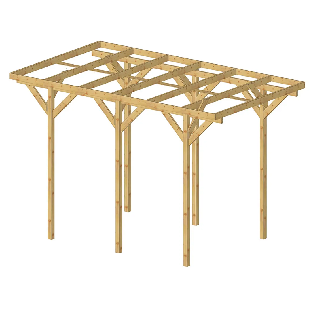 Carport bois pour camping car LAGOS 21 mÂ²   Poteaux 11 x 11 cm