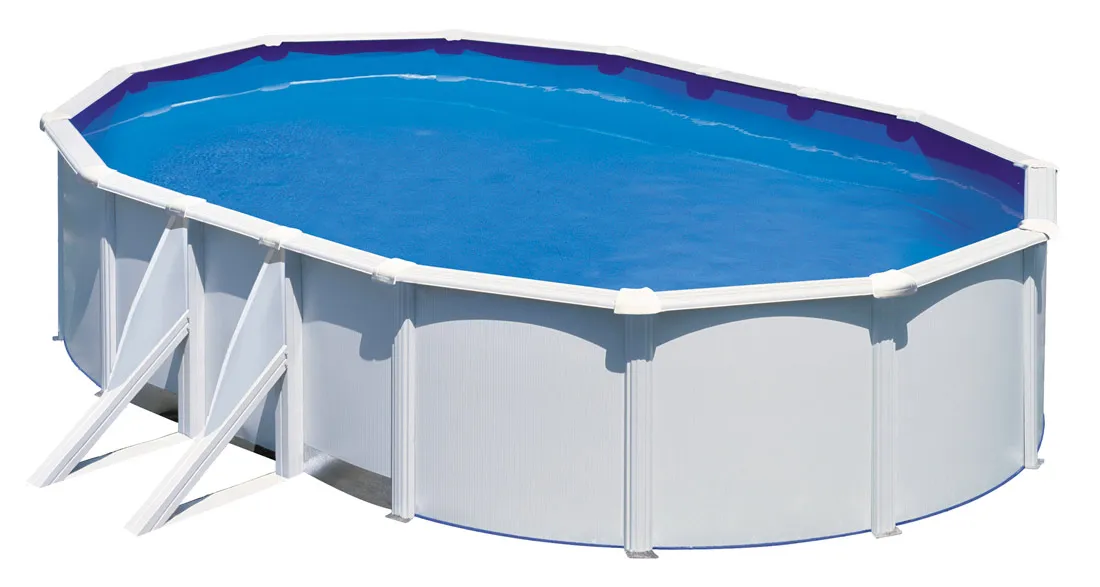 Piscine ovale acier 6,34 x 3,99 x 1,22 m