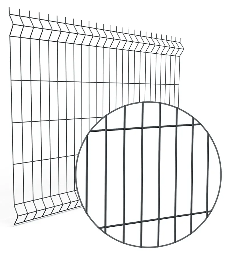 Starres Zaunelement, Maschenweite 200 x 55, grau, H 1,92 m