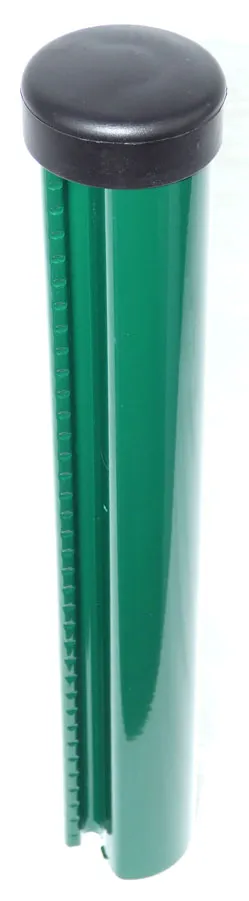 Poteau clÃ´ture rond Ã  crÃ©maillÃ¨re vert Ã 48mm Hauteur 2m00