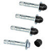 Lot de 4 chevilles à expansion galvanisés 8*60mm - OOGarden