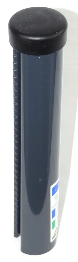 Poteau clÃ´ture rond Ã  crÃ©maillÃ¨re gris Ã 48mm Hauteur 1m25