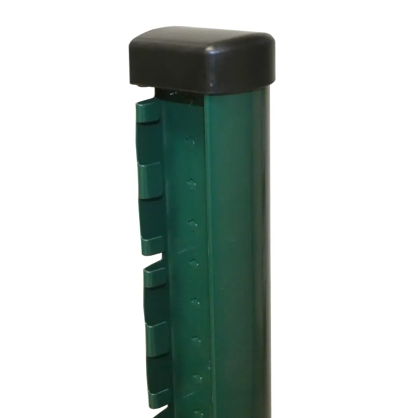Poteau Ã  encoches Titan Multipose Vert 1m80 pour grillage rigide