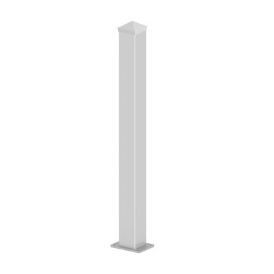 Poteau portail aluminium universel h. 210 cm blanc