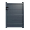 Portillon aluminium H. 1,40m Gris Anthracite - BYRON - OOGarden