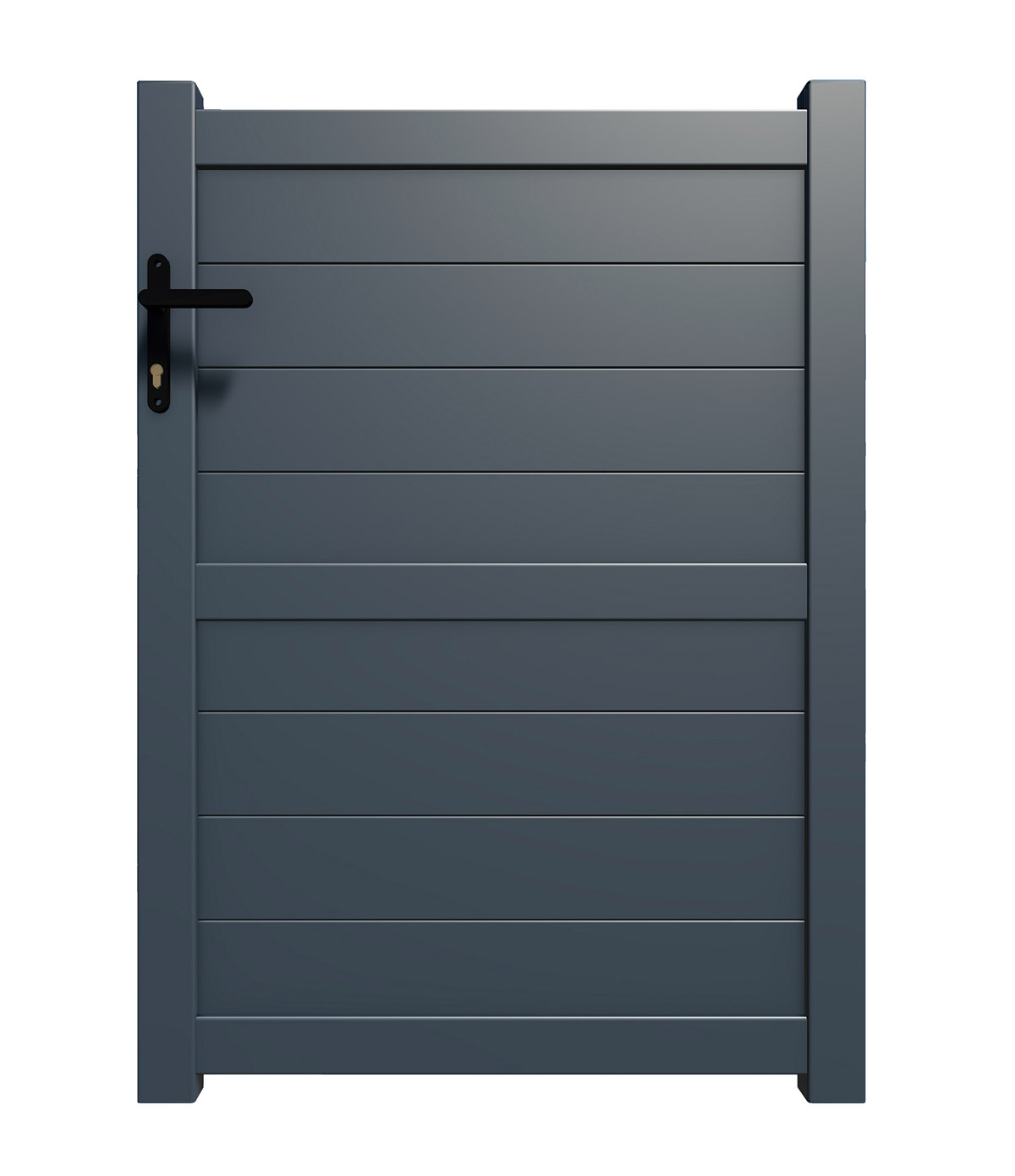Portillon Aluminium GIONA 1 M De Large, 1,20 M De Haut - Gris Thermolaqué - Résistant Aux Intempéries - Avec Accessoires - 5