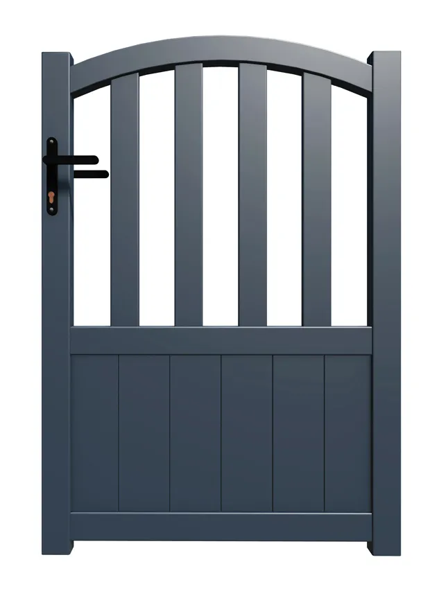 Gartentür aus Aluminium ADELAIDE H 1,40 m Grau RAL 7016