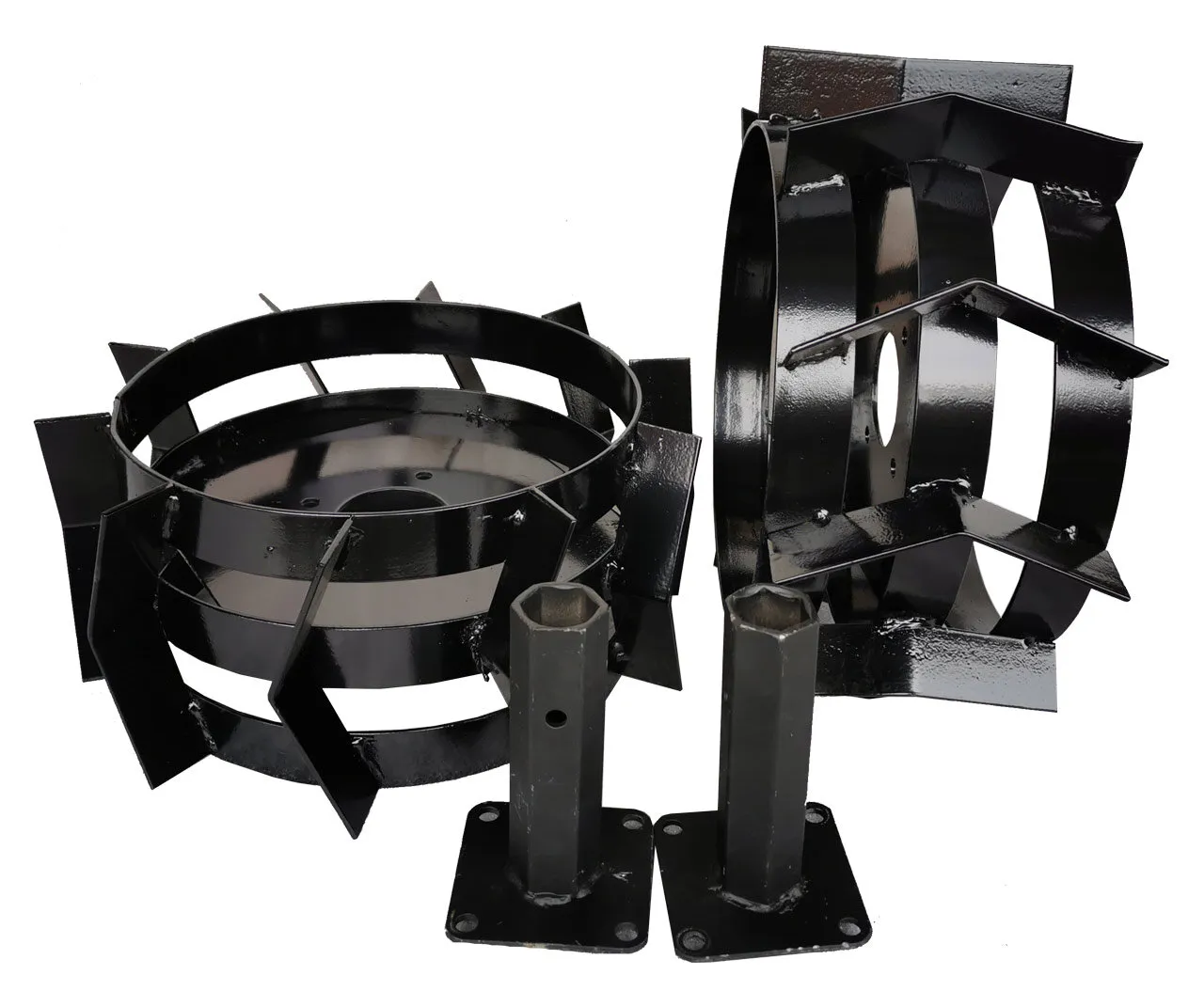 Paire roues mÃ©talliques motoculteur thermique 8 fraises 8.5 CV 240cmÂ³