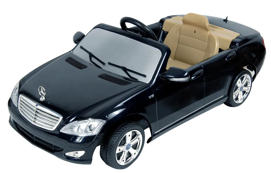 Mercedes Benz S Klasse schwarz Elektroauto 6V für Kinder mit Fernbedinung