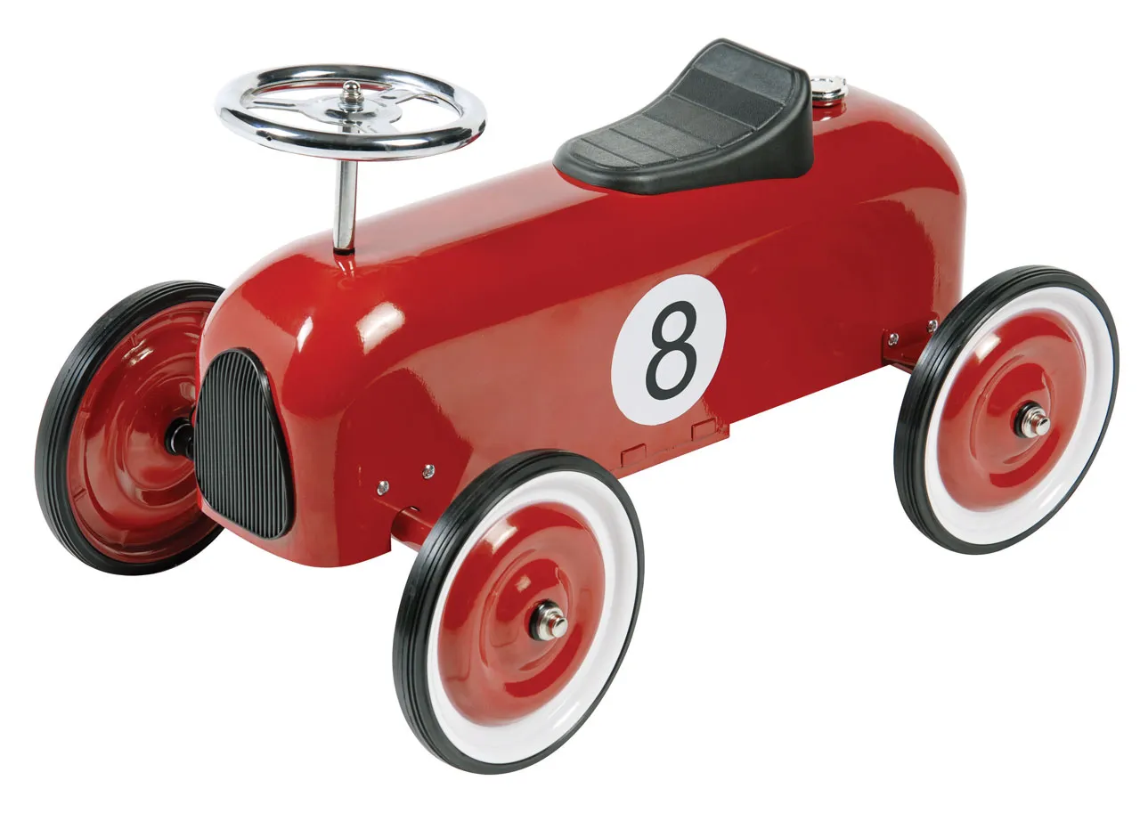 Rutscher Vintage Rennauto aus Metall Rot