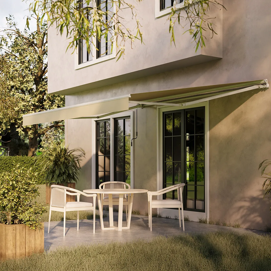 Store banne LEO Manuel Sans Coffre 4x3m Coloris Sable