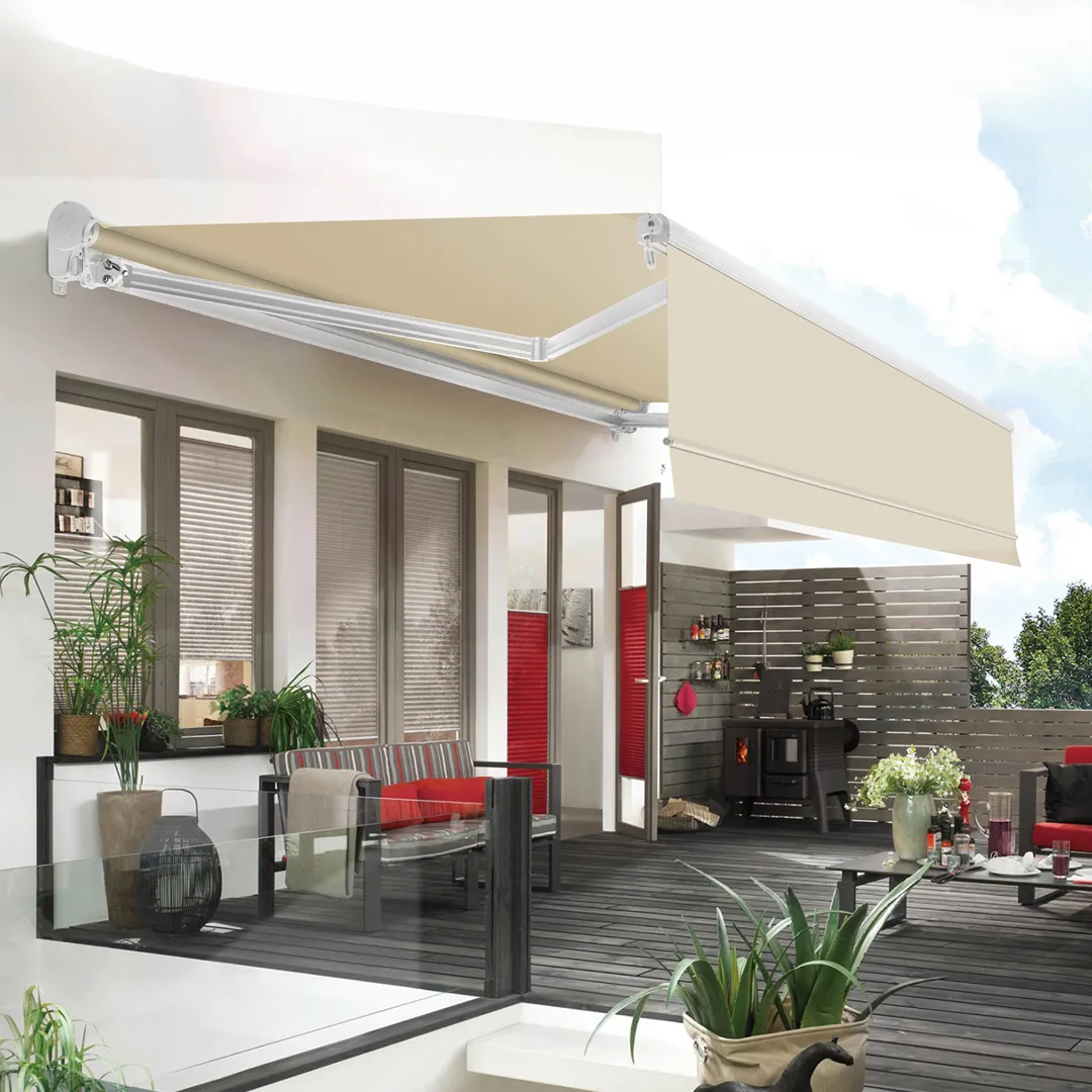 Store banne EMA Manuel Semi Coffre 4x3m Coloris Sable