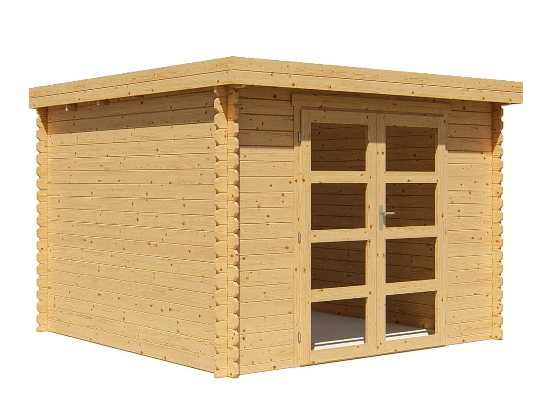 Abri de jardin bois Ep. 28mm, 9 mÂ² LUDO