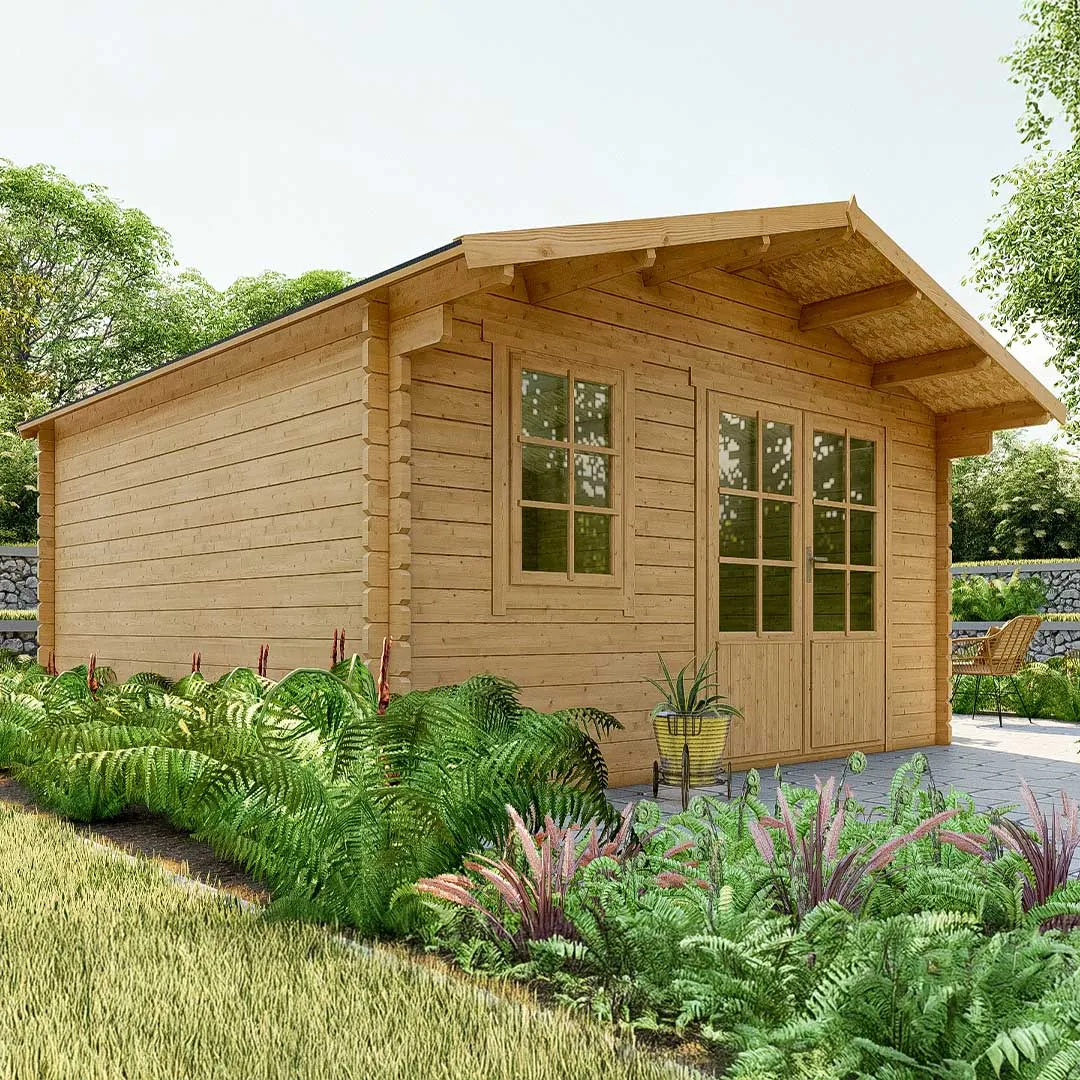 Abri de Jardin en Bois VISBY 20mÂ²   Ep. 40mm