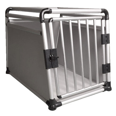 Cage de transport pour chien en aluminium tube rond l 56 x 78 x 63 cm