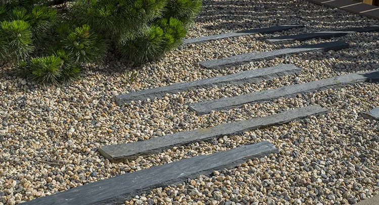 Bordure de jardin ardoise dÃ©corative schiste noir 1m