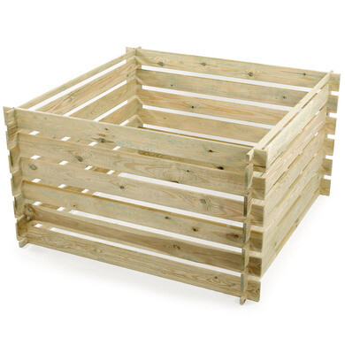 Composteur de jardin 1000l en bois pin traité autoclave classe 3