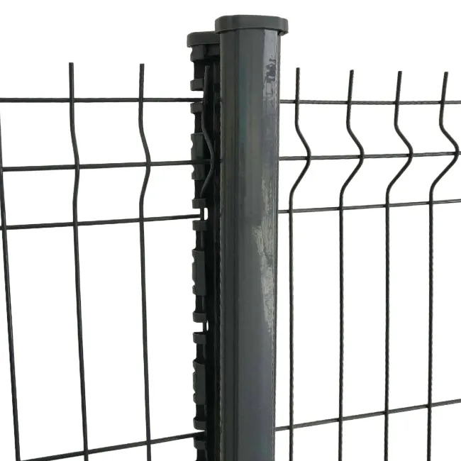 Poteau Ã  encoches pour panneau rigide   H 1.70 m Gris