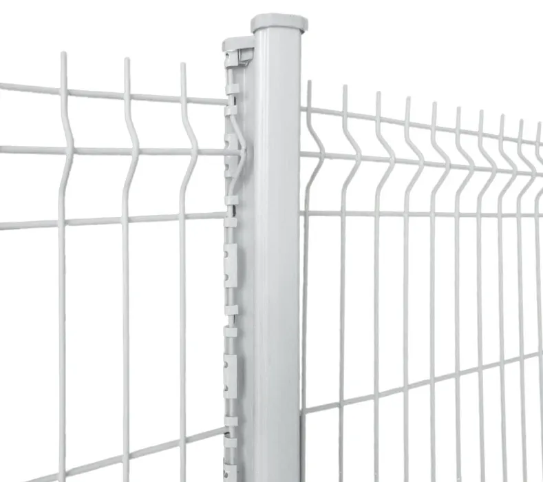 Poteau Ã  encoches pour panneau rigide   H 1.30 m Blanc