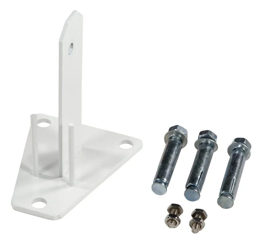 Platine de fixation pour poteau clÃ´ture H blanc