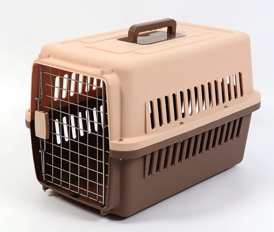 Caisse transport chien chat PVC TRAVEL Marron XS 48.4Â  x 31.8 x 30.3cm
