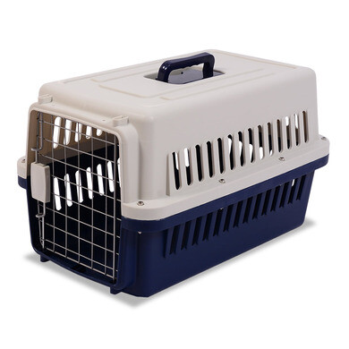 Caisse transport pour chien pvc travel bleu m 66 x 47 x 45.8 cm
