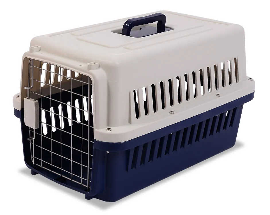 Caisse transport pour chien PVC TRAVEL Bleu L 81.2Â  x 57.5 x 60.6 cm