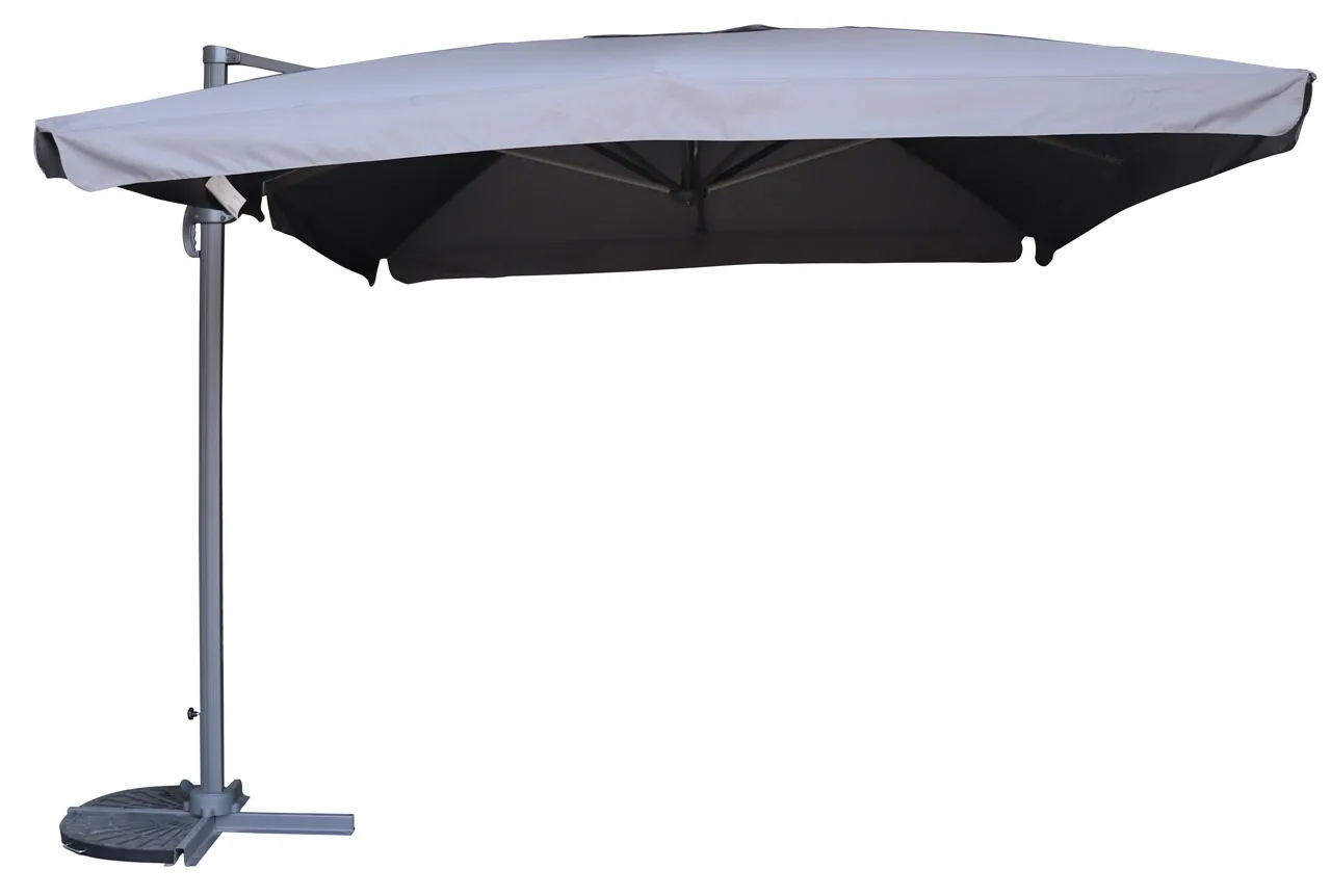 Parasol déporté avec volants 3x4M ardoise MARINA
