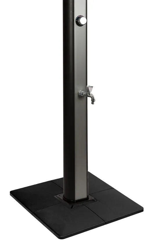 Base De Douche Solaire D'Extérieur - 50 x 50 cm - Noir