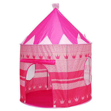 Tente de jeux château de princesse rose