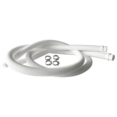 Lot 2 Tuyaux Piscine 38 Mm – 1,5 M Bleu, Compatibles Pompes Intex 1500 GPH+, Filtre à Sable Et Eau Salée, Raccord Fileté Facile