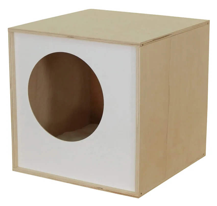 Arbre Ã  chat design en bois carrÃ©e L 30 x l 30 x H 30 cm Witney