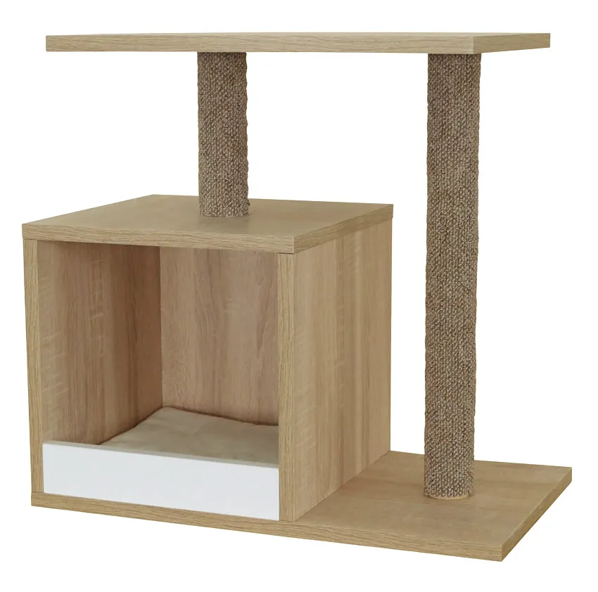 Arbre Ã  chat design 1 plateforme en bois hauteur 54 cm RomÃ©o