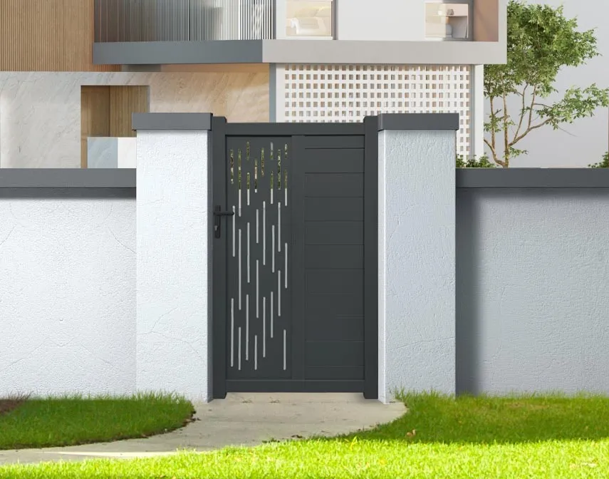 Portillon Aluminium GOLD Gris anthracite   Hauteur 1m80