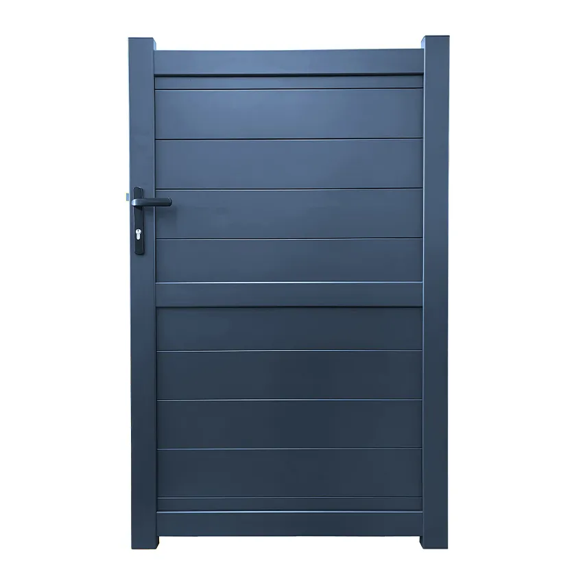 Gartentür aus Aluminium H 1,60 m grau LEONORA