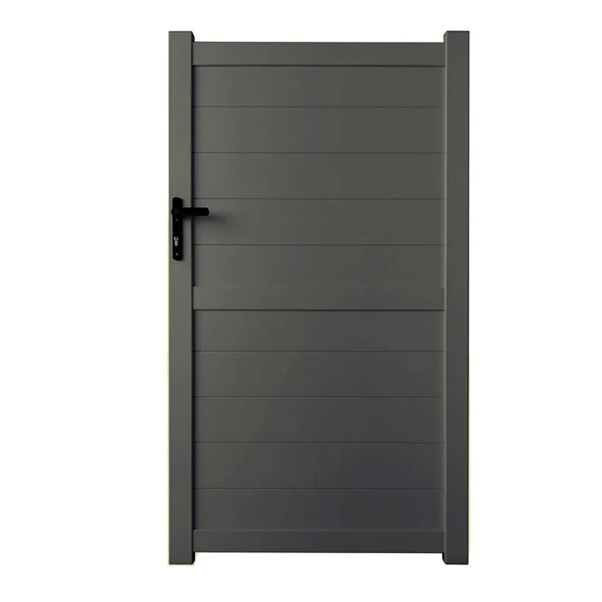 Portillon Aluminium SPRING Gris Terre d'Ombre   Hauteur 1m80