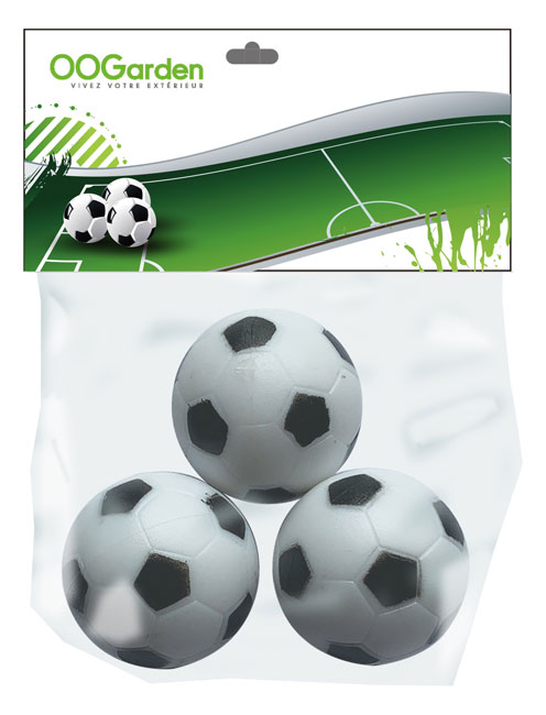 Lot de 3 balles en plastique pour baby-foot - Dès 3 ans 