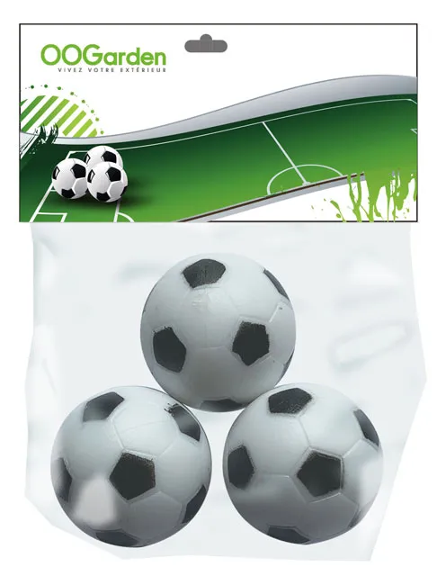 lot de 3 balles de babyfoot en plastique