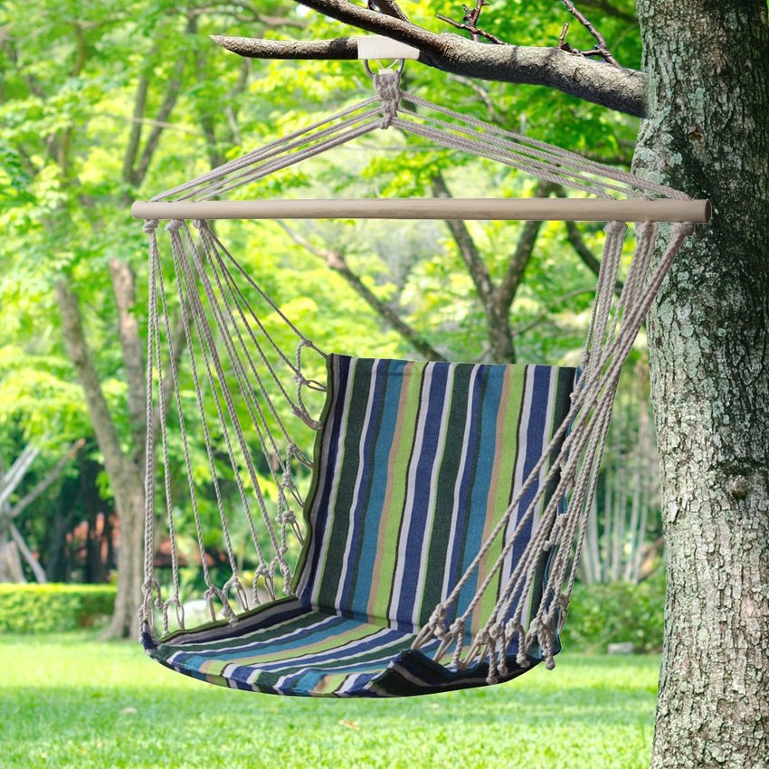 Fauteuil supendu Cahuita coloris noir - 195 cm : Hamacs et fauteuils  suspendus Garden Furniture mobilier - botanic®