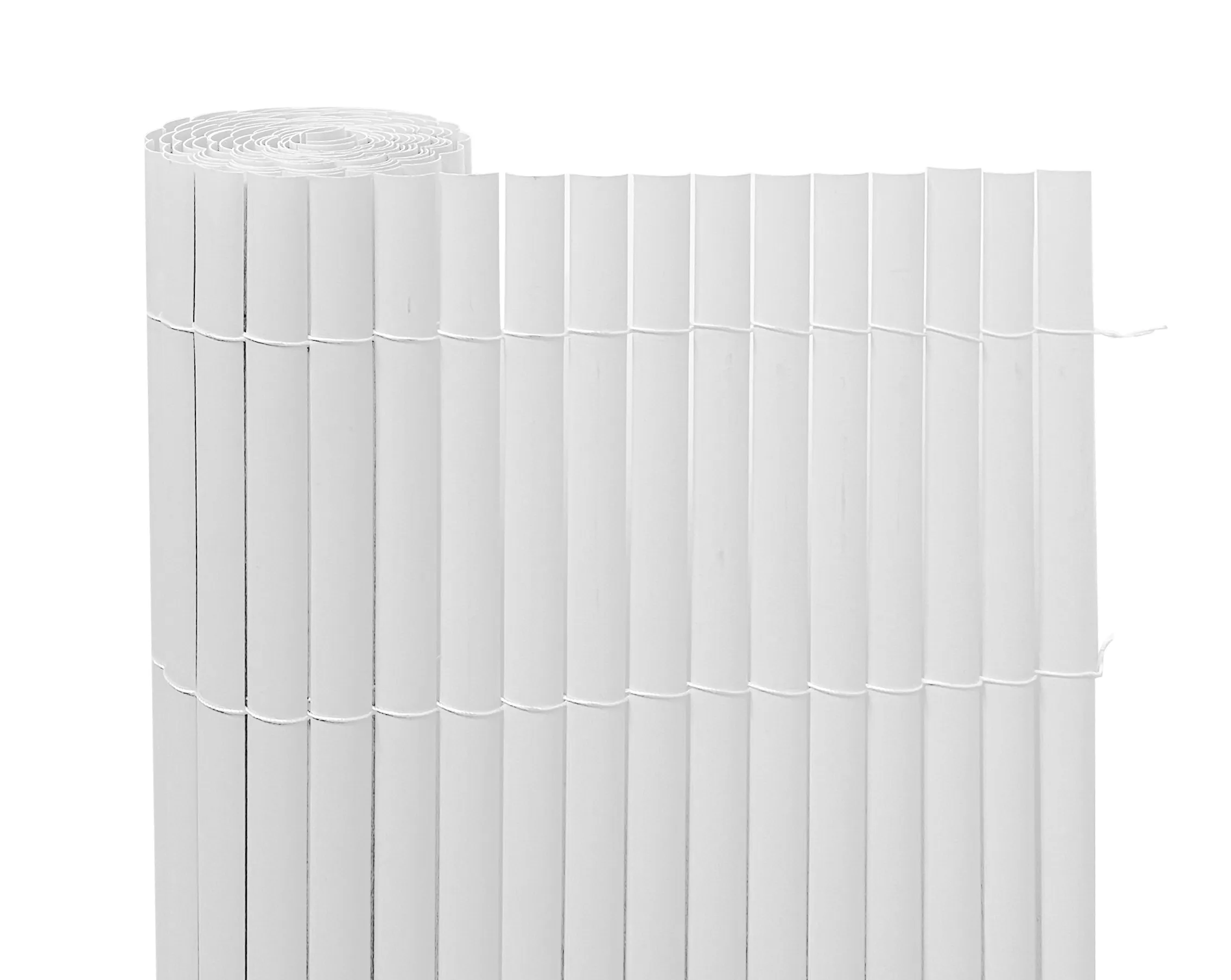 Einseitiger Palisadenzaun aus PVC 3 x H 1,2 m weiß
