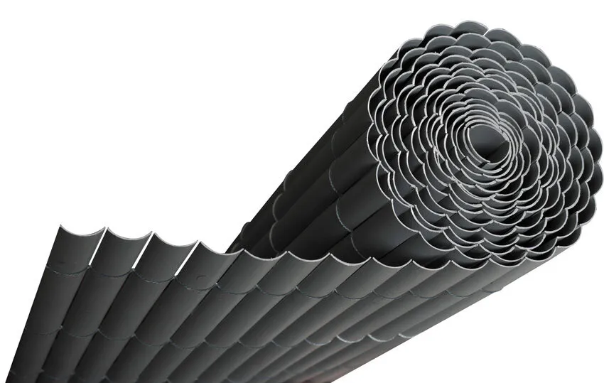 Canisse PVC simple face 3 x H 2 m   gris