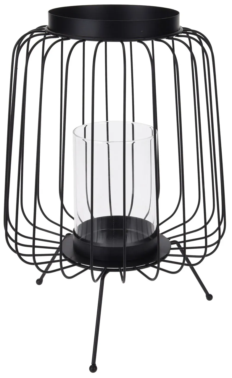 Lanterne mÃ©tal 35 cm noire