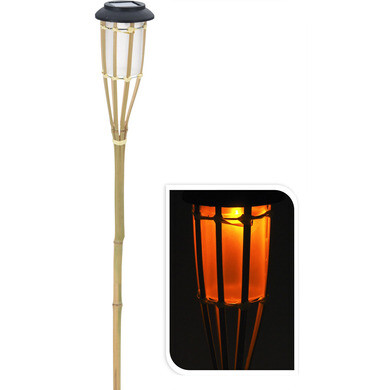 Torche solaire en bambou 64 cm