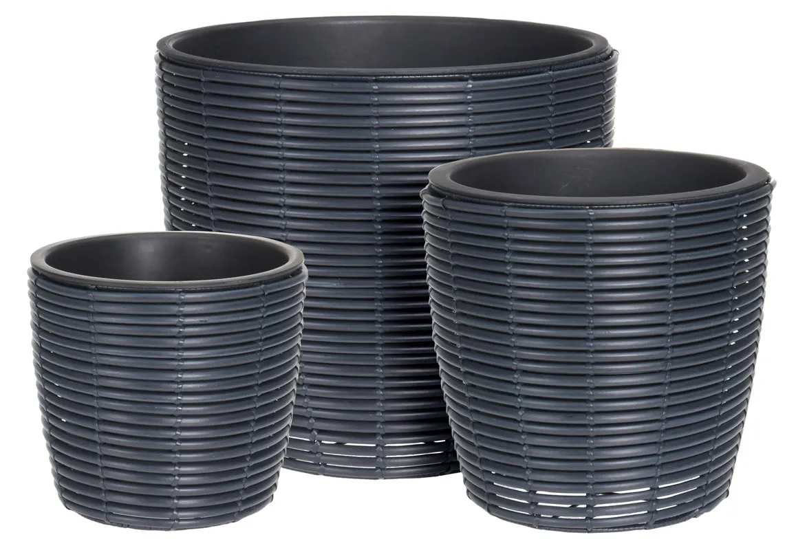 Lot de 3 pots de tressés Armony Noir