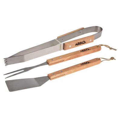 Set d'ustensiles de cuisine pour barbecue : fourchette, spatule, pince