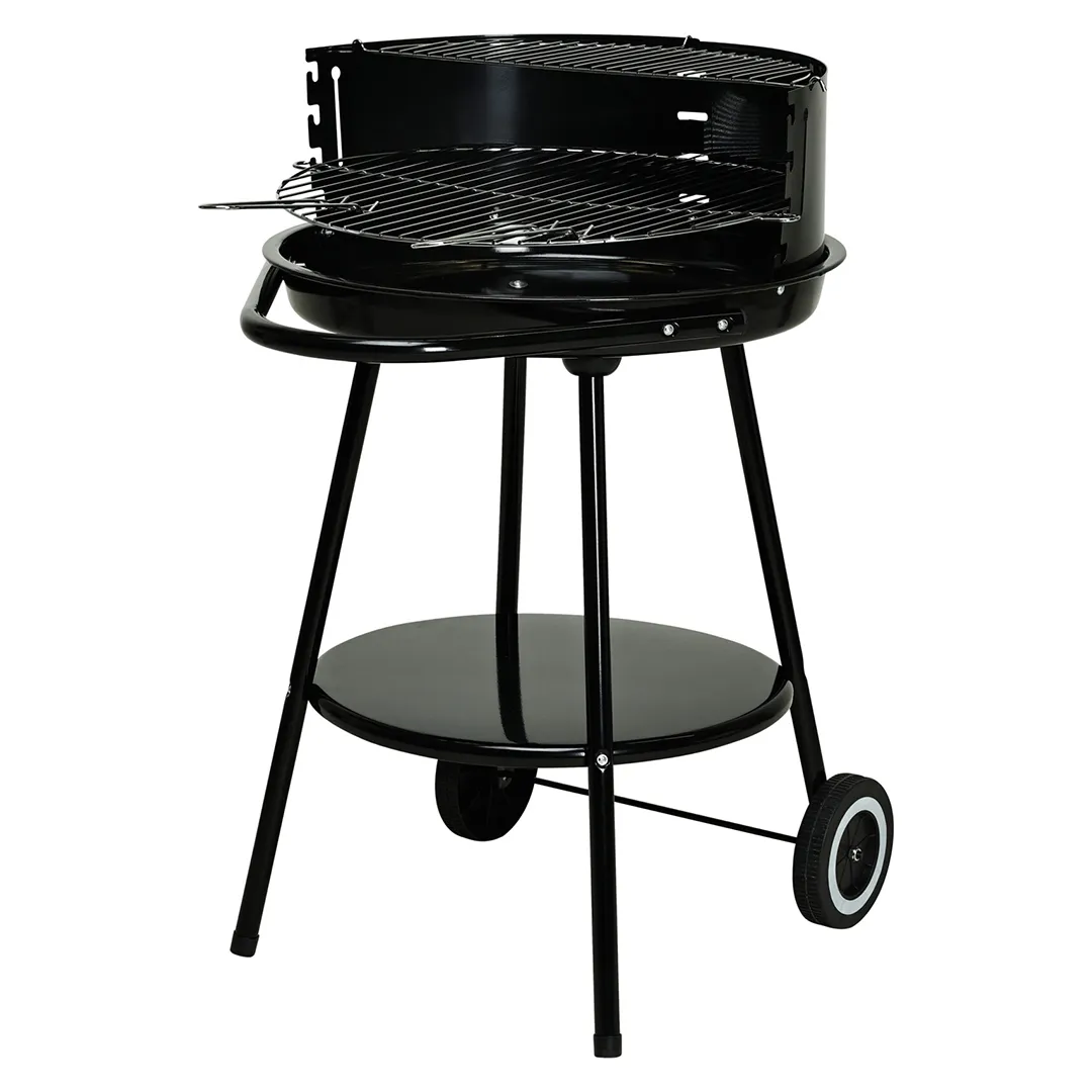 Barbecue Charbon Rond 51 cm - Fonctionnel et Facile Ã  DÃ©placer