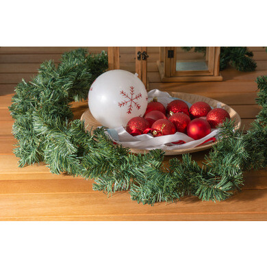 Guirlande De Noël 15M Verte Artificielle - Décoration Festive Polyvalente Pour Intérieur Et Extérieur