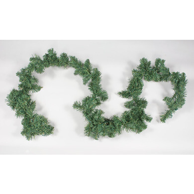 Guirlande Verte Artificielle De Noël - 15.5 Mètres De Long, 9cm De Large, Plastique Souple, Décoration Intérieur/extérieur